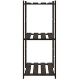  Za pohranu s 3 razine crni 60x38x90 cm masivna borovina | shoptok.hr