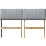 vidaXL Tapecirani uzglavlje Svijetlo siva 120 cm Čvrsto borovo drvo | shoptok.hr