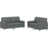  2-dijelni set sofa s jastucima tamnosivi od tkanine | shoptok.hr