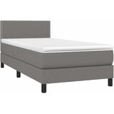  Krevet box spring s madracem LED tamnosivi 100x200 cm tkanina | shoptok.hr
