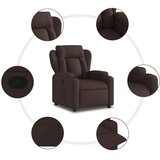  Naslonjač od tkanine tamnosmeđi | shoptok.hr
