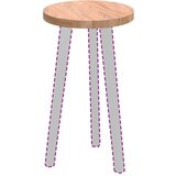 vidaXL Nepremična površina Svetlo rjava Ø 30 x 2.5 cm Trda hrastovina | Shoptok.si