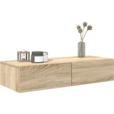 vidaXL Stenska polica s predali sonoma hrast 80x33x17 cm inž. les | Shoptok.si