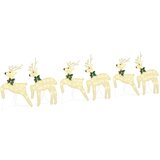 vidaXL LED irvasi 6 pcs Zlatno 45 x 19 x 65 cm tkanina | shoptok.hr