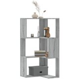  The Living Store Kotna knjižna omara 3-nadstropna siva sonoma 50x50x102 cm - Kotna Knjižna Omara, (21554953) Cene