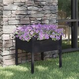 Maison Chic Vrtno cvetlično korito - Cvetlični Lonec črno 70x70x70 cm trdna borovina, (21789527) | Shoptok.si