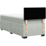Box spring krevet s madracem svjetlosivi 100x200 cm baršunasti | shoptok.hr