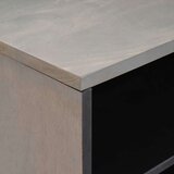 vidaXL TV ormar Siva i zlatna 80 x 31.5 x 46 cm Čvrsto drvo manga | shoptok.hr