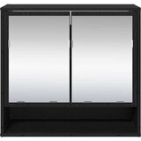  Kupaonski ormar s ogledalom Crni hrast 65 x 20 x 60 cm | shoptok.hr