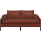 SOFA za dvije osobe Sjajno smeđa 188 x 81 x 89 cm Umjetna koža Slike