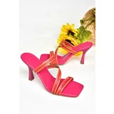 Fox Shoes S590033709 Fuchsia/Orange Women's Thin Heeled Slipper