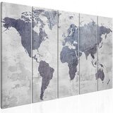  Slika - Concrete World Map (5 Parts) Narrow 200x80 Cijene
