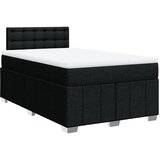  Krevet s oprugama i madracem crni 120 x 200cm od tkanine | shoptok.hr