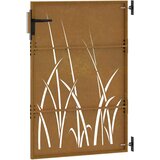  Vrtna vrata 85 x 125 cm od čelika COR-TEN s uzorkom trave | shoptok.hr