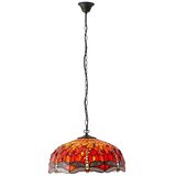 Endon 64082 - Luster na lancu Tiffany DRAGONFLY, 3xE27/60W/230V, prečnik 50 cm | Eponuda.com