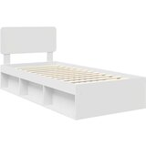  Konstrukcija postelje Bela 100 x 200 cm Masivno borovo les, (5000103039) | Shoptok.si