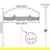  Suncobran Siva i bijela Ø 205 x 209 cm Čelik | shoptok.hr