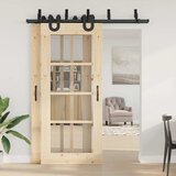 Pribor za klizna vrata 183 cm čelični crni | shoptok.hr