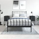 vidaXL Nočna omarica 2 kosa črna 32x42x70 cm inženirski les | Shoptok.si