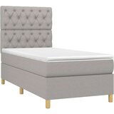  Box spring s madracem LED svjetlosivi 80x200 cm tkanina | shoptok.hr