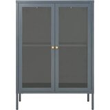  Komoda antracit 75 x 35 x 105 cm od čelika i stakla | shoptok.hr