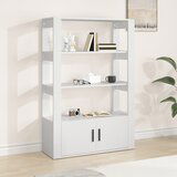 vidaXL Komoda bela 80x30x119,5 cm inženirski les | Shoptok.si