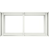  Vrtna saksija Bijela 80 x 40 x 60 cm Čelična vrata Slike