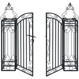 vidaXL Okrasna vrtna vrata kovano železo 122x20,5x100 cm, (20758658) | Shoptok.si