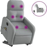 Maison Chic Električni masažni naslanjač - Relax naslanjač s funkcijo vstajanja svetlo siv, (22042511) Cene
