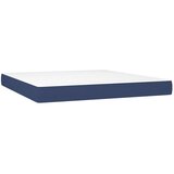  Krevet s oprugama i madracem plavi 160x200 cm od tkanine | shoptok.hr