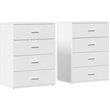 Maison Chic Komoda - Predalnik 2 kosa bela 60x39x80 cm inženirski les, (21721453) | Shoptok.si