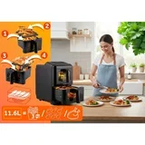 BD-663 Air Fryer dvokomorna friteza na vrući zrak 11,6 L 3000 W – 9 programa, Dual Zone