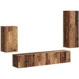  Set TV komoda Zidne 3 pcs Staro drvo Konstruirano drvo | shoptok.hr