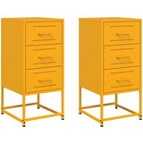  Noćni ormarići 2 kom boje senfa 36x39x78 cm čelični | Eponuda.com