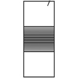 Pregrada za tuš crna 80 x 195 cm s prozirnim staklom ESG | shoptok.hr