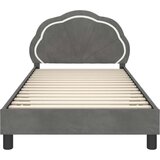  Otroški posteljni okvir z vznožjem Temno siva 90 x 190 cm Žamet, (5000104798) | Shoptok.si