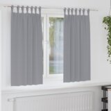 vidaXL Zatemnitvene zavese 2 pcs Svetlo siva 175 x 140 cm Poliester | Shoptok.si