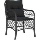  3-dijelni bistro set s jastucima crni od poliratana | shoptok.hr
