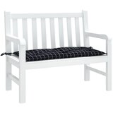  Jastuk za vrtnu klupu crni karirani 100x50x7 cm tkanina Oxford | shoptok.hr