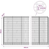  Gabion s žicom debljine 3 5 mm i mrežom 5x10 cm 650x50x150 cm - 50 cm 150 cm 650 cm | shoptok.hr