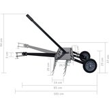vidaXL česalo za vrtno kosilnico 100 cm | Shoptok.si
