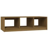 Maison Chic Klubska mizica - kavna mizica - Nizka mizica medeno rjava 110x50x34 cm trdna borovina, (21755451) Cene