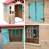 GINGER Home dječja drvena kućica za igru na otvorenom za dvorište i vrt, 115 × 102 × 129 cm | shoptok.hr