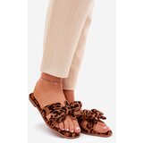 Boto Flat Women's Slippers With Bow Leopard Brown Tobin | Shoptok.si