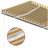  Automatska tenda sa senzorom LED 450 x 350 cm žuto-bijela | shoptok.hr