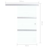  Drsna vrata ESG steklo in aluminij 90x205 cm srebrna, (20767327) | Shoptok.si