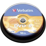  DVD-R 4,7/120 16X SPINDL MAT SILVER PK10 VERBATIM 43523 Cene