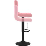 vidaXL Barski stolček roza žamet | Shoptok.si