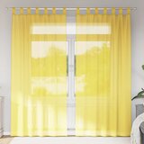 Voile zavjese s petljama 2 kom žute 140x245 cm | Shoptok.si