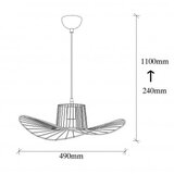 Opviq lights Črna viseča svetilka Tel Hat, ø 50 cm | Shoptok.si